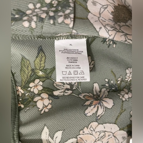 SPEECHLESS Green Tie Ruffled Spaghetti Strap A-line Floral Mini Dress Juniors XL - Picture 9 of 10